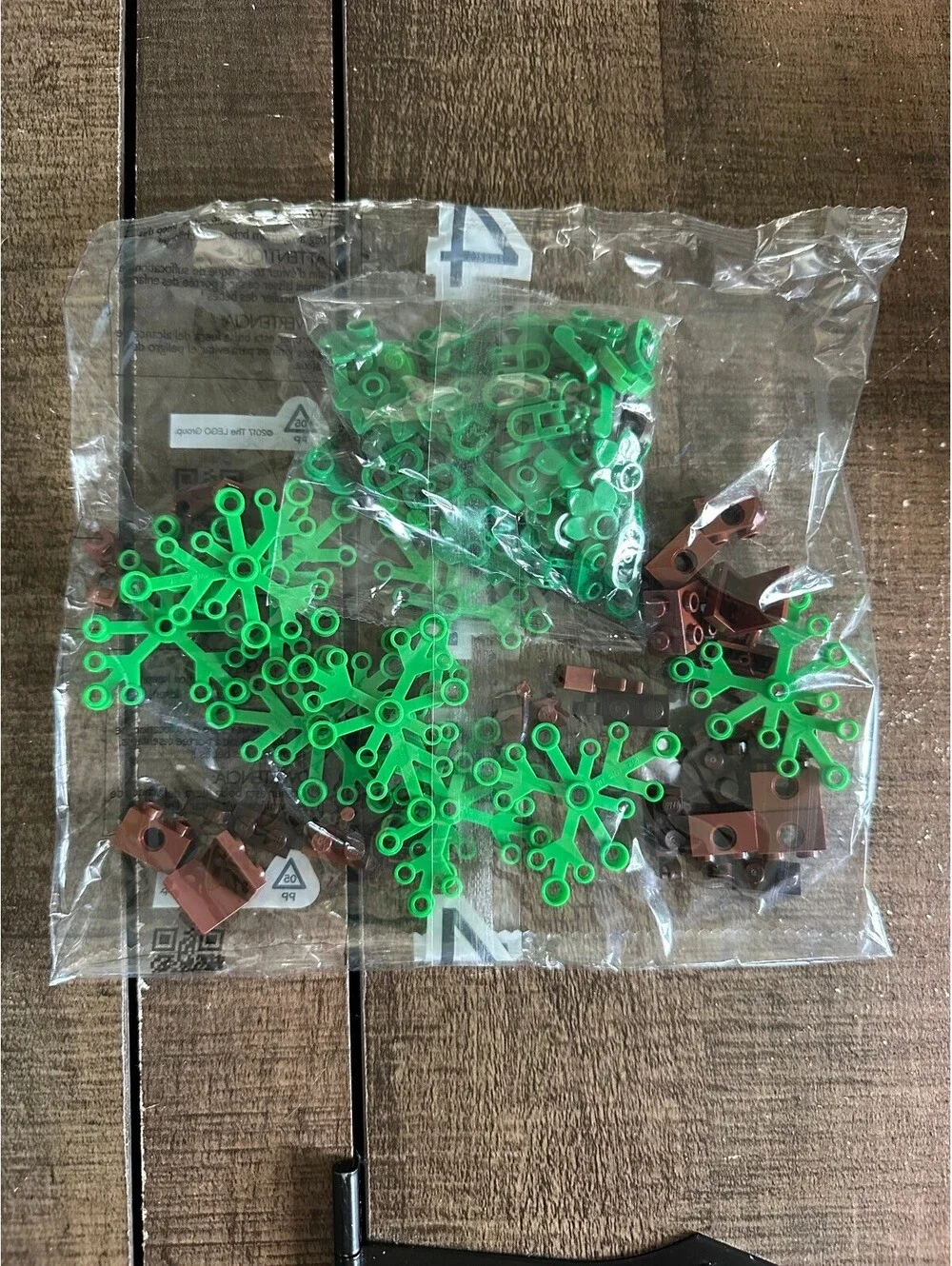 LEGO Tree Building Parts Sealed Bag Lot Bright Green Leaves Brown Bricks 2017